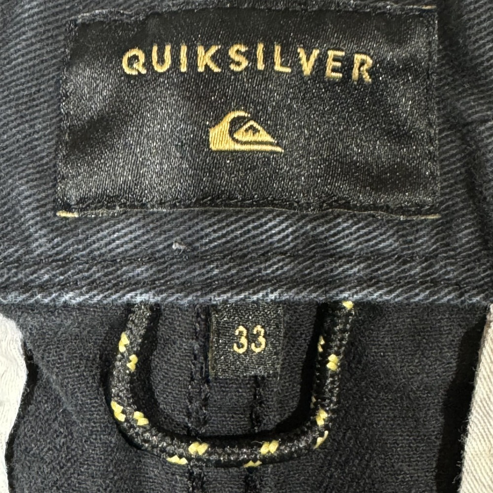 Quiksilver Shorts Mens 33 Black Straight Fit Chino Summer Casual Cotton Pockets - Picture 7 of 12
